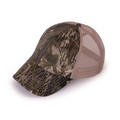 Camouflage Wood Pattern Trucker Cap W/Mesh Back